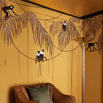 Обои с вышивкой ручной работы Étienne Original colourway on wool sateen варинант исполнения - 3 | Loft Concept в Кирове