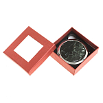 Зеркало карманное двухстороннее круглое из натурального камня Серафинит в подарочной упаковке Silver Stone Mirrors варинант исполнения - 3 | Loft Concept в Кирове