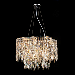 Люстра подвесная с хрустальными подвесками и металлическим основанием цвета Хром Ludivine Lighting варинант исполнения - 4 | Loft Concept в Кирове