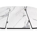 Стол обеденный раздвижной со столешницей белый мрамор Magali варинант исполнения - 7 | Loft Concept в Кирове