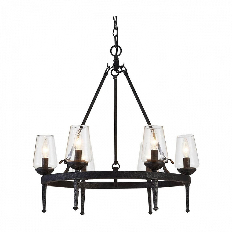 Люстра Badoer Loft Chandelier Черный Прозрачный Люстра Badoer Loft Chandelier Черный Прозрачный в Кирове | Loft Concept
