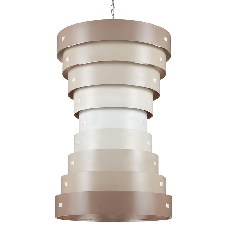 Люстра фигурная из 9-ти широких колец Alternating Rings Шампань в Кирове | Loft Concept 