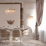 Бра с металлическим основанием золотого цвета и хрустальными подвесками Textured Glass варинант исполнения - 8 | Loft Concept в Кирове