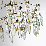 Люстра подвесная из металла с хрустальными подвесками прозрачного цвета Quasar 41 варинант исполнения - 3 | Loft Concept в Кирове