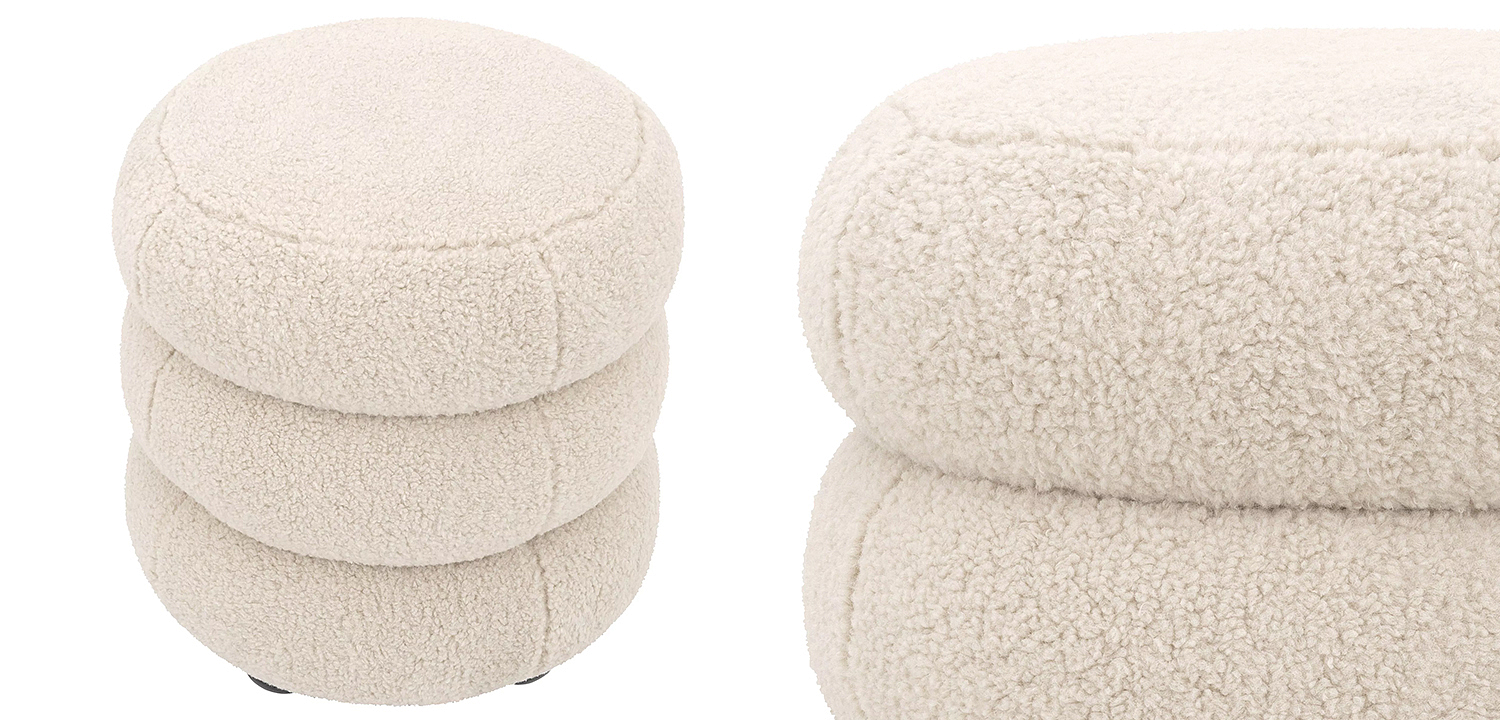 Пуф Eichholtz Stool Tulum Brisbane Cream Пуф Eichholtz Stool Tulum Brisbane Cream - Loft-Concept в Кирове