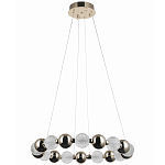 Светодиодная кольцевая люстра Crystal Globule Chrome Chandelier Gold варинант исполнения - 2 | Loft Concept в Кирове