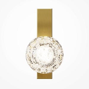 Бра с плафоном из прозрачного стекла с пузырьками воздуха Effervia