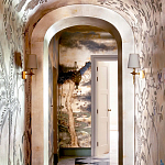 Обои ручная роспись Bamboo River Blossom Original colourway on Deep Rich Gold gilded paper with pearlescent antiquing варинант исполнения - 2 | Loft Concept в Кирове