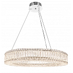 Люстра подвесная круглая из прозрачного хрусталя с корпусом из металла цвета хром Selfsufficient варинант исполнения - 4 | Loft Concept в Кирове