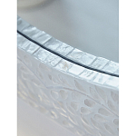 Зеркало круглое инкрустированное раковинами устриц Bone Inlay Dome Mirror White варинант исполнения - 5 | Loft Concept в Кирове