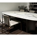 Стол обеденный мраморный с колоннами Marble Column Table варинант исполнения - 4 | Loft Concept в Кирове