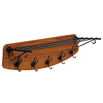 Вешалка настенная с металлической полкой и 5-ю черными крючками Noble Branches варинант исполнения - 1 | Loft Concept в Кирове