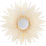 Зеркало-солнце круглое в раме из металла с золотыми с лучами Rays of Peace варинант исполнения - 1 | Loft Concept в Кирове