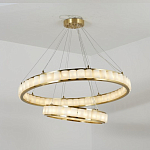 Люстра с 2-мя кольцами из натурального камня с регулируемыми плафонами Durability of Stone варинант исполнения - 3 | Loft Concept в Кирове