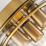 Потолочный светильник для ванных комнат с круглым стеклянным плафоном и тремя лампами Quoizel варинант исполнения - 4 | Loft Concept в Кирове