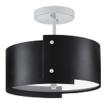 Потолочный светильник круглый светодиодный Semicircular White Panels чёрный варинант исполнения - 3 | Loft Concept в Кирове