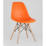 Пластиковый стул на ножках из массива бука Eames Orange варинант исполнения - 1 | Loft Concept в Кирове