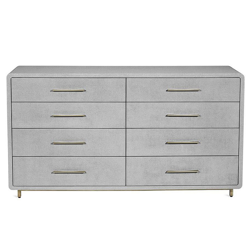 Комод с 8-ю вместительными ящиками Dresser with Fabric Trim Бежевый Серый Комод с 8-ю вместительными ящиками Dresser with Fabric Trim Бежевый Серый в Кирове | Loft Concept