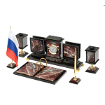 Настольный письменный набор из креноида и змеевика на бронзовых ножках Marble Accessory варинант исполнения - 2 | Loft Concept в Кирове