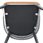 Стул оранжевый с высокой спинкой из искуственной кожи на серых металлических ножках Enigma Orange варинант исполнения - 5 | Loft Concept в Кирове