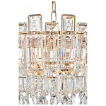 Круглая люстра с хрустальными подвесками на золотистом каркасе Gorgeous Crystal Light варинант исполнения - 5 | Loft Concept в Кирове