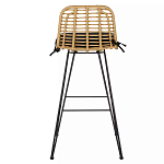 Стул барный с ротанговым плетением Half Bar Chair with Wicker без подлокотников варинант исполнения - 3 | Loft Concept в Кирове