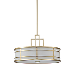 Подвесной светильник цвета латунь с белым матовым плафоном с геометрическим рисунком Feiss варинант исполнения - 1 | Loft Concept в Кирове