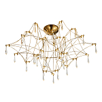 Потолочный светильник с тонкой металлической конструкцией цвета золото Quasar варинант исполнения - 1 | Loft Concept в Кирове