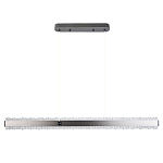 Люстра линейная металлическая черного цвета с прозрачным декором по краям Radiant Rail варинант исполнения - 2 | Loft Concept в Кирове