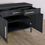 Буфет Primo с двумя ящиками и двумя фасадами Черный дуб варинант исполнения - 5 | Loft Concept в Кирове