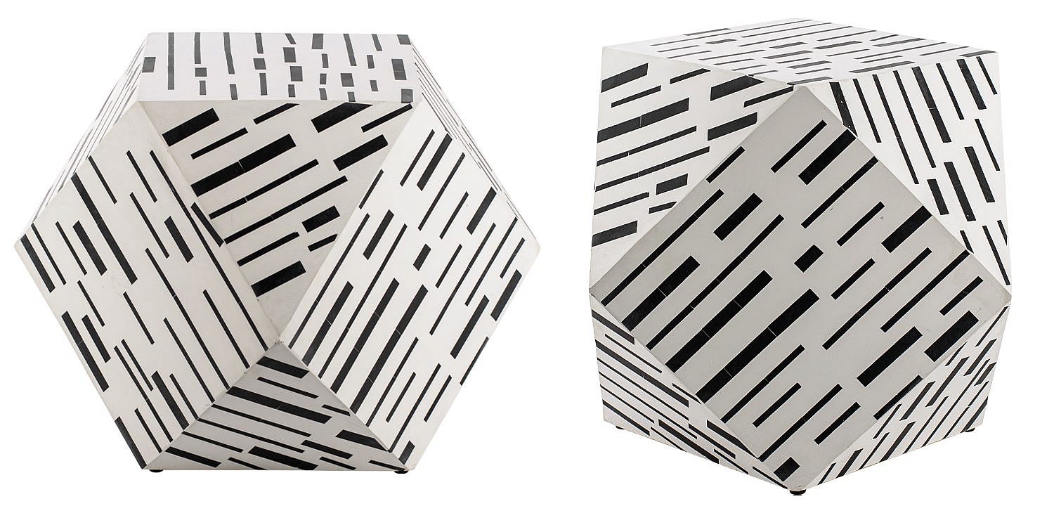 Табурет Black&white Indian Bone Inlay stool Табурет Black&white Indian Bone Inlay stool - Loft-Concept в Кирове