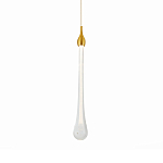 Подвесной светильник с плафоном в форме капли на золотистом каркасе Raindrop варинант исполнения - 2 | Loft Concept в Кирове