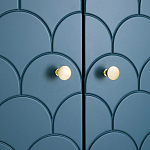 Шкаф двухдверный Scale Ornament Blue Wardrobe варинант исполнения - 8 | Loft Concept в Кирове