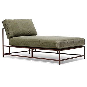Кушетка Olive Military Fabric Sectional Lounge