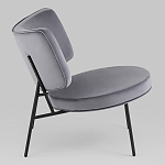 Мини-кресло District Lounge велюр серый варинант исполнения - 2 | Loft Concept в Кирове