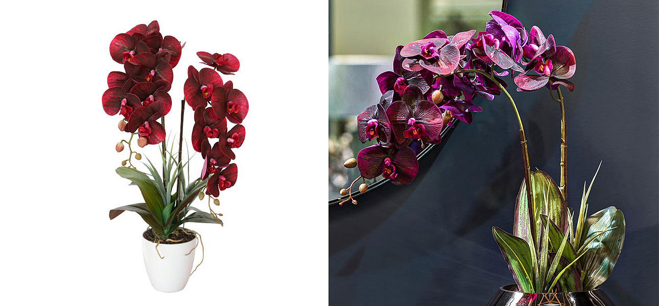 Искусственная орхидея Мультифлора burgundy Искусственная орхидея Мультифлора burgundy - Loft-Concept в Кирове