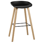 Барный стул на ножках из натурального дерева Boras Black варинант исполнения - 1 | Loft Concept в Кирове