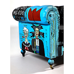 Кресло "Баския и Уорхол" Basquiat Warhol graffiti chair натуральная кожа варинант исполнения - 4 | Loft Concept в Кирове