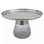 Кофейный столик с основанием из закаленного стекла Classic Round Gray Table варинант исполнения - 1 | Loft Concept в Кирове