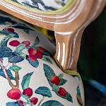 Стул из массива бука бежевый с изображением птиц и цветов Beige Green Chinoiserie Rose Garden Chair варинант исполнения - 4 | Loft Concept в Кирове
