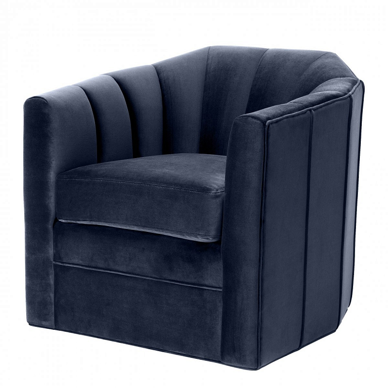 Кресло Eichholtz Chair Delancey Midnight Blue Темно-синий Кресло Eichholtz Chair Delancey Midnight Blue Темно-синий в Кирове | Loft Concept