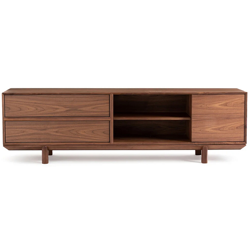 ТВ-тумба из массива ореха Robinett Wooden TV Stand Коричневый ТВ-тумба из массива ореха Robinett Wooden TV Stand Коричневый в Кирове | Loft Concept