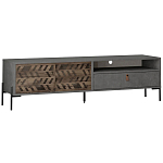 ТВ-тумба с раздвижными дверцами Mallin Metal TV Stand варинант исполнения - 1 | Loft Concept в Кирове