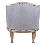 Кресло низкое с мягкой обивкой из велюра на 4-х деревянных ножках Emile Armchair grey варинант исполнения - 3 | Loft Concept в Кирове