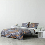 Постельное белье из сатина с принтом треугольники 150х200 см Triangular Dreams варинант исполнения - 6 | Loft Concept в Кирове