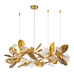 Люстра на ветвистом каркасе с листьями Golden Wreath варинант исполнения - 1 | Loft Concept в Кирове
