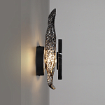 Бра с волнообразным стеклянным плафоном и вставкой из мрамора Liquid Stone варинант исполнения - 12 | Loft Concept в Кирове