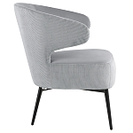 Современное мягкое кресло на металлических ножках Rakush Grey варинант исполнения - 5 | Loft Concept в Кирове