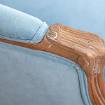 Кресло Ava Classical Armchair light blue velour варинант исполнения - 5 | Loft Concept в Кирове