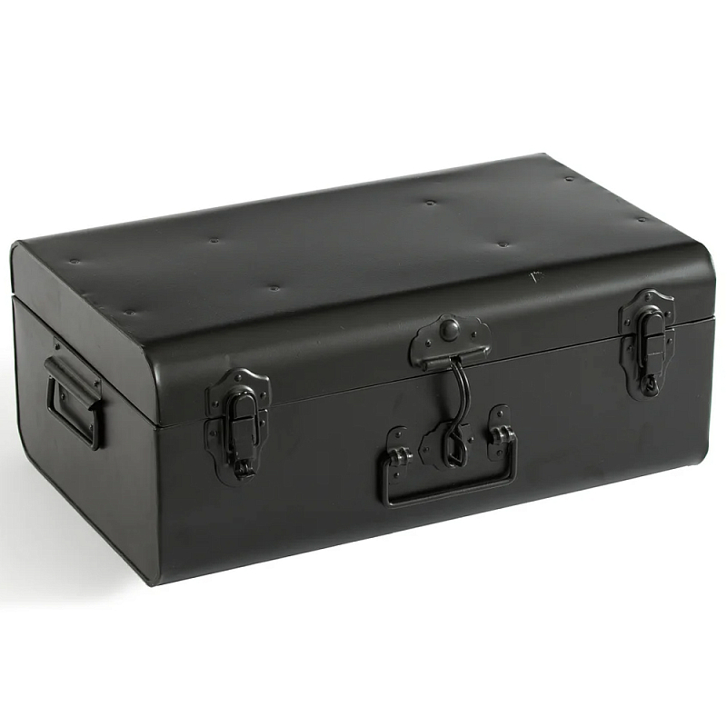 Металлический сундук Metal Chest Black Черный Металлический сундук Metal Chest Black Черный в Кирове | Loft Concept